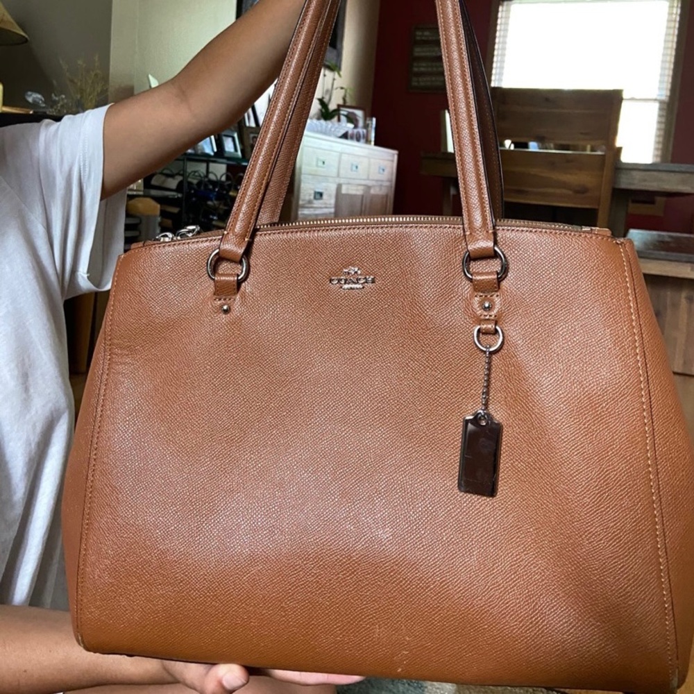 Tan Coach Tote